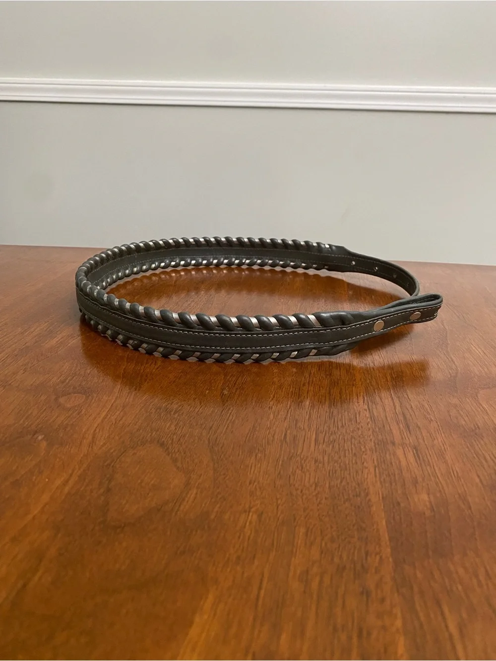 Vintage‎ Justin Western Leather Belt Gray - 30